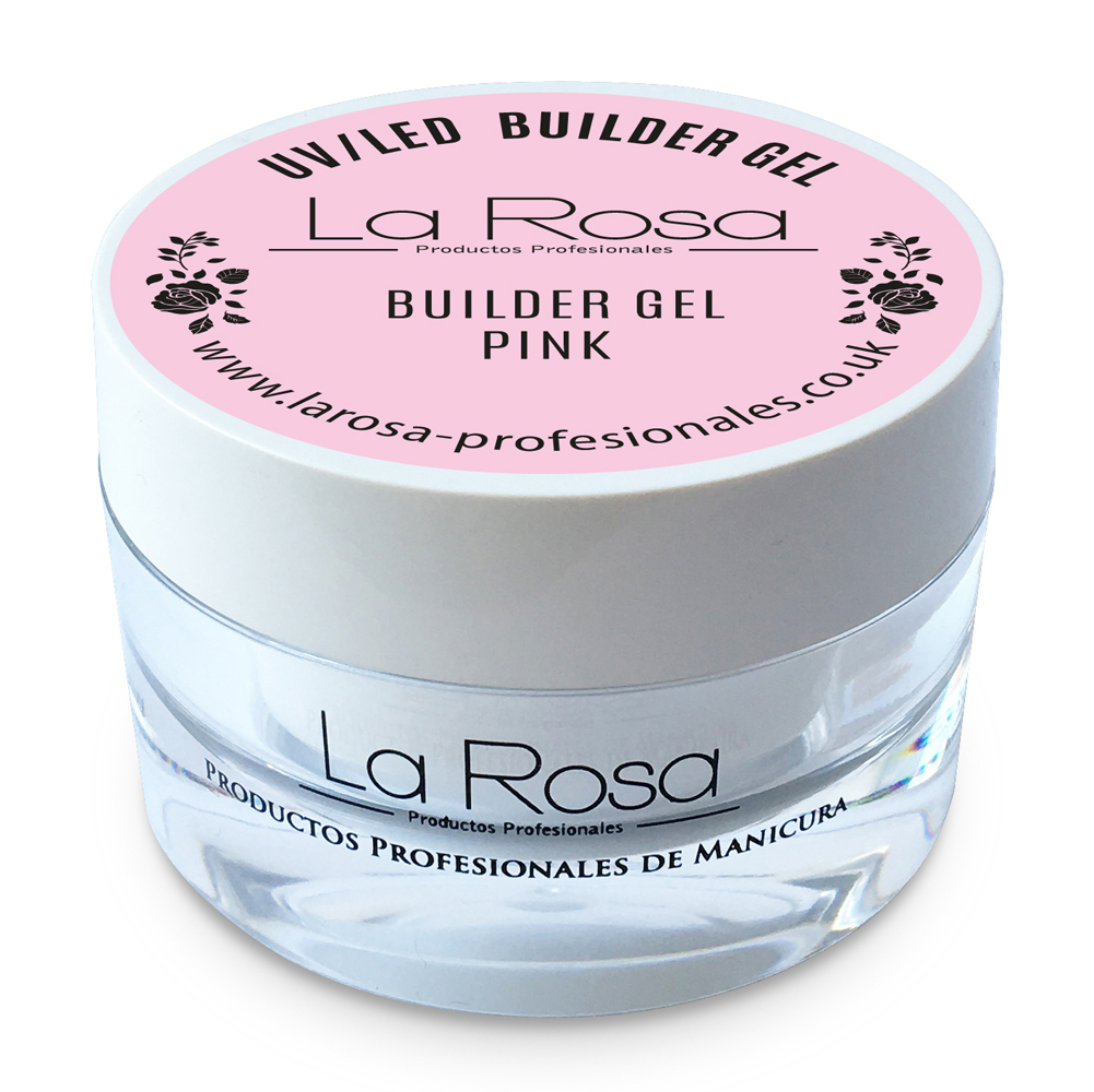 Levně La Rosa Builder Gel Pink LG08 – růžový stavební gel na nehty 30ml