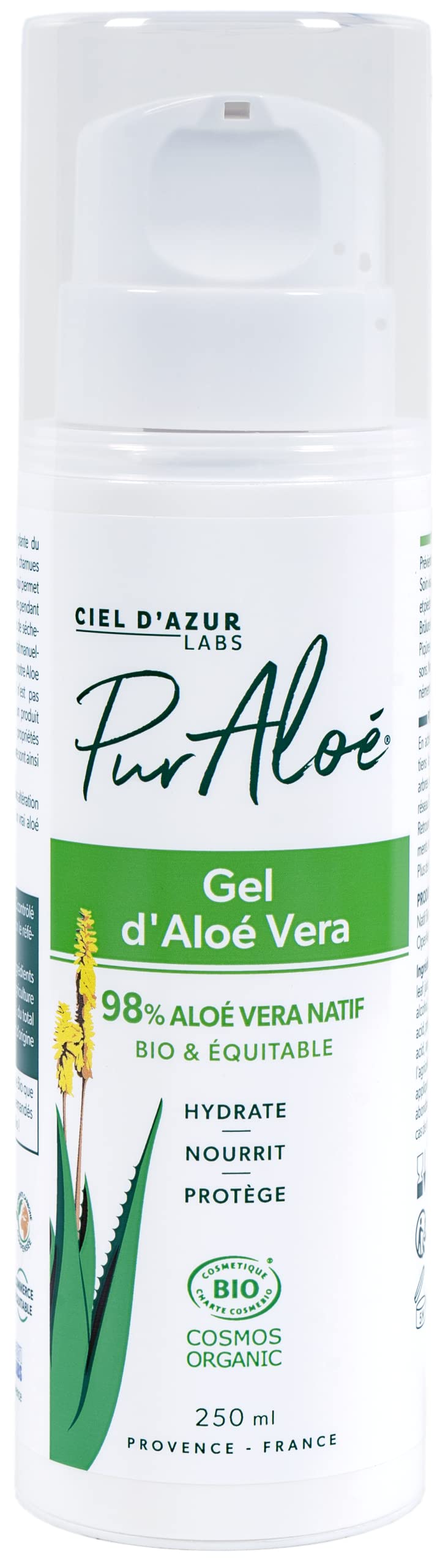 Ciel d'Azur Labs- Pur Aloé Vera Gel - 98%, 250ml (EXP 04/2026)