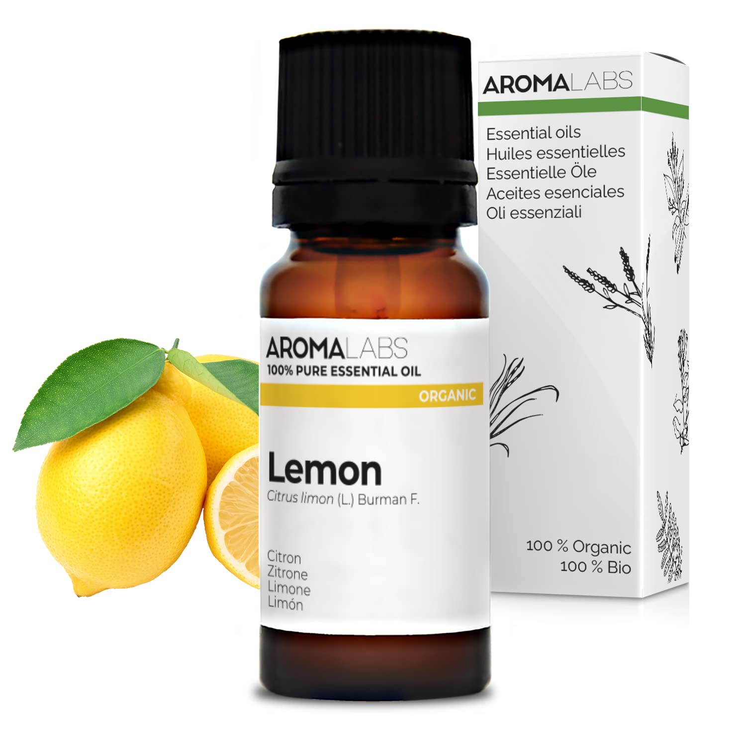 Aroma Labs AROMALABS Lemon – Organický citrónový esenciální olej 10 ml (100% čistý)