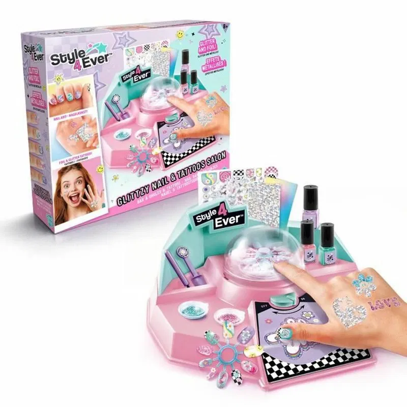 Style 4 Ever Glitzy Nail & Tattoos Salon – kreativní sada na nehty a tetování