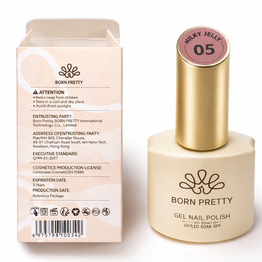 Levně Born Pretty Milky Jelly Gel Polish 05 – gelový lak na nehty 10ml