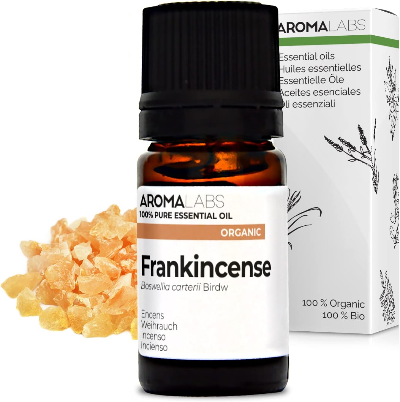 Aroma Labs Frankincense Essential Oil BIO – kadidlový esenciální olej (5 ml)
