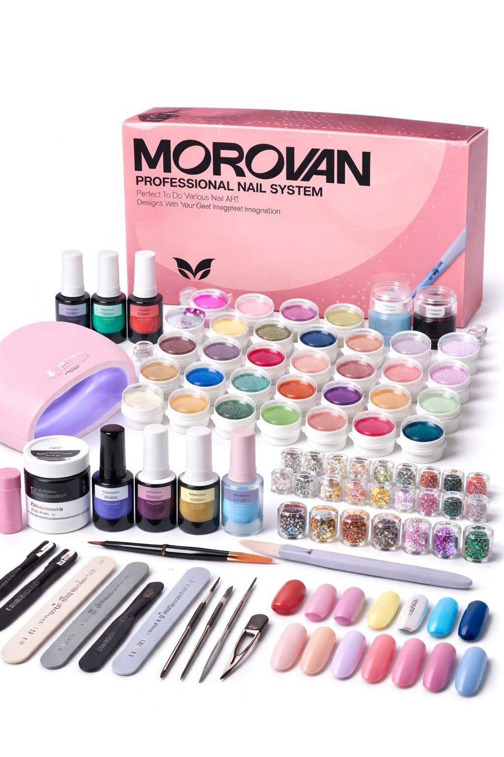 MOROVAN Professional Nail System – sada na nehtovou modeláž, 48 ks