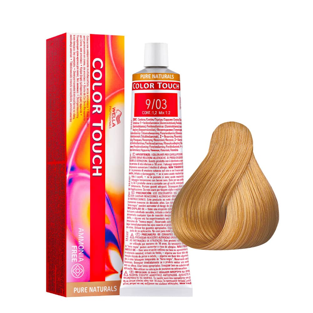 Wella Color Touch Barva na vlasy – bez amoniaku, 9/03, 60 ml, EXP: 03/2026