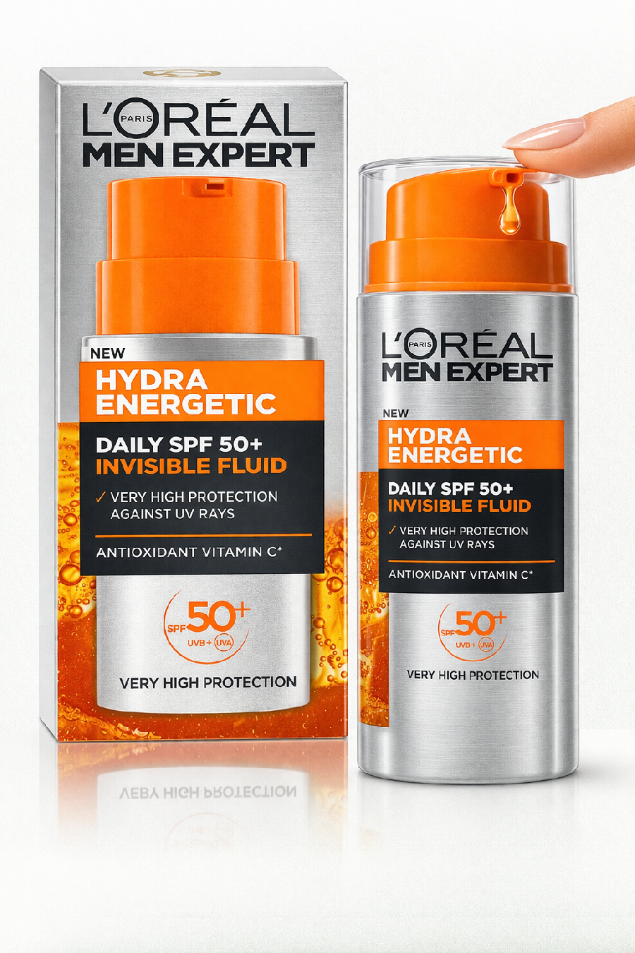 L'Oréal L’Oréal Men Expert Hydra Energetic Invisible Fluid SPF 50+ – ochranný fluid na obličej (50 ml)