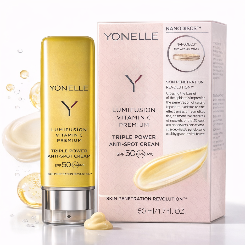 Yonelle – Lumifusion Vitamin C Premium Triple Power Anti-Spot Cream SPF 50, 50 ml exp.3/26