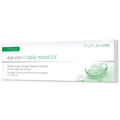 Levně Hydrogelové jednodenní kontaktní čočky eye.con daily moist 30ks