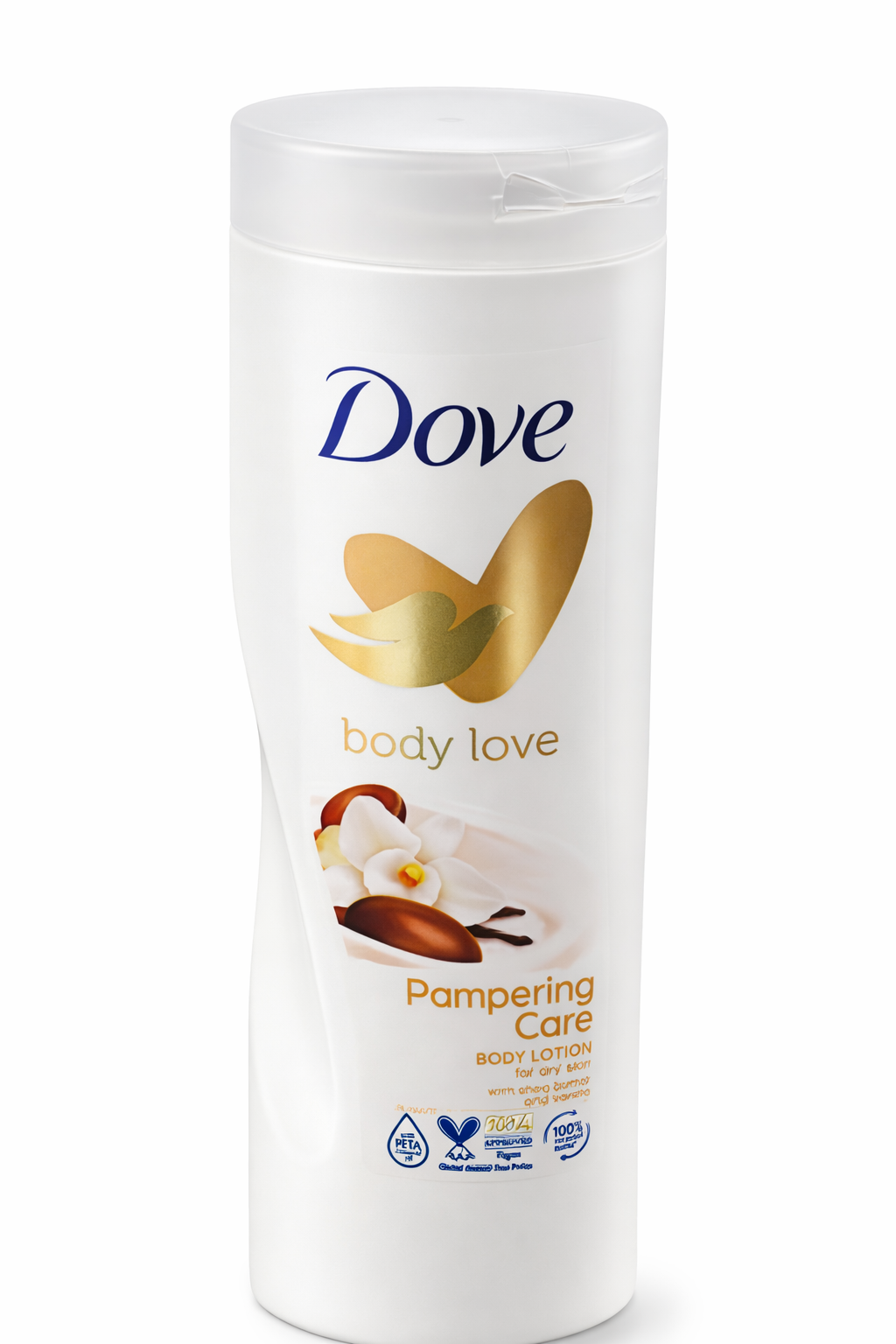 Levně Dove Body Love Pampering Care tělové mléko – 400 ml (poškozený obal)