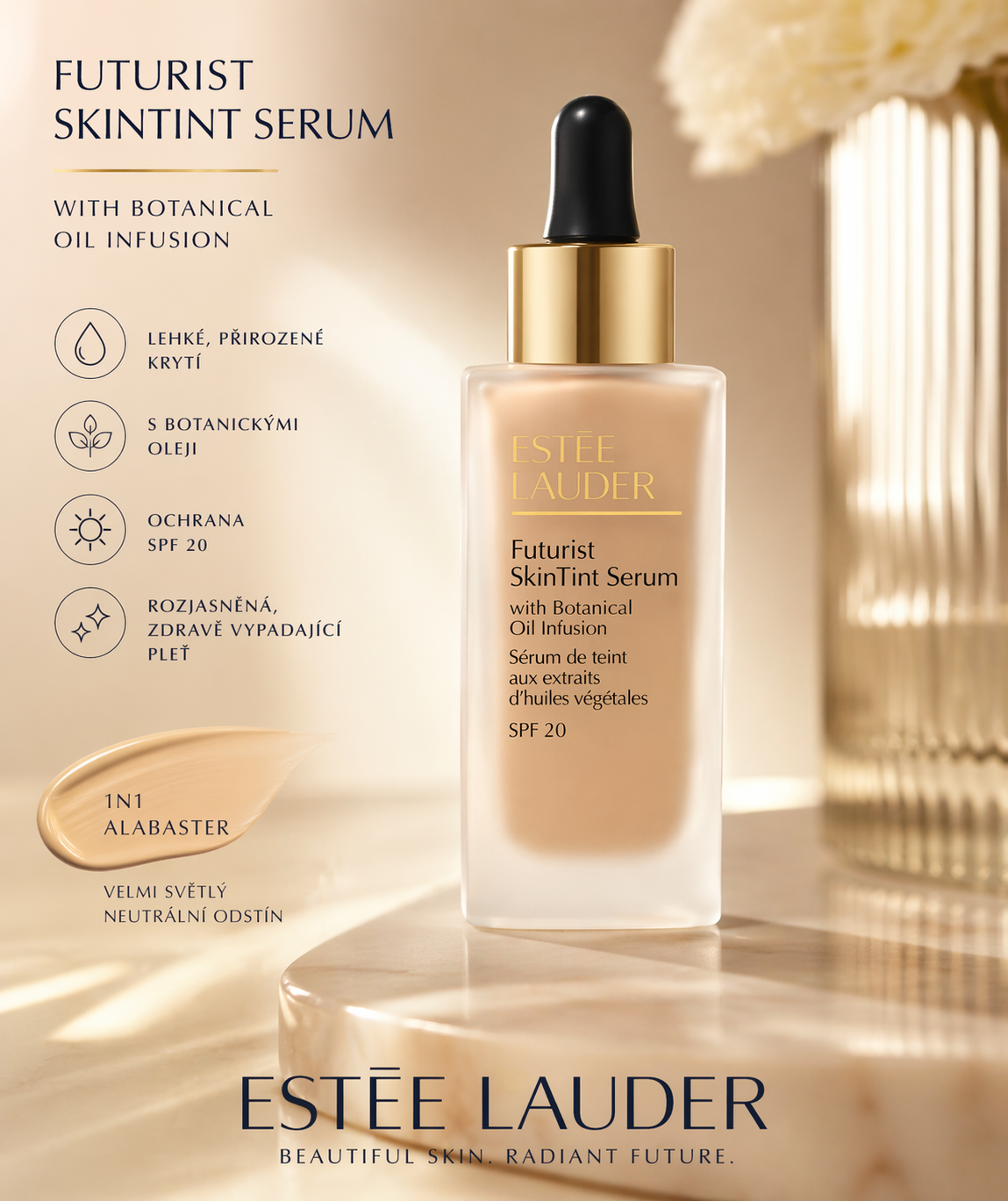 Estée Lauder Futurist SkinTint Serum SPF 20 – odstín 1N1 Alabaster 30ml