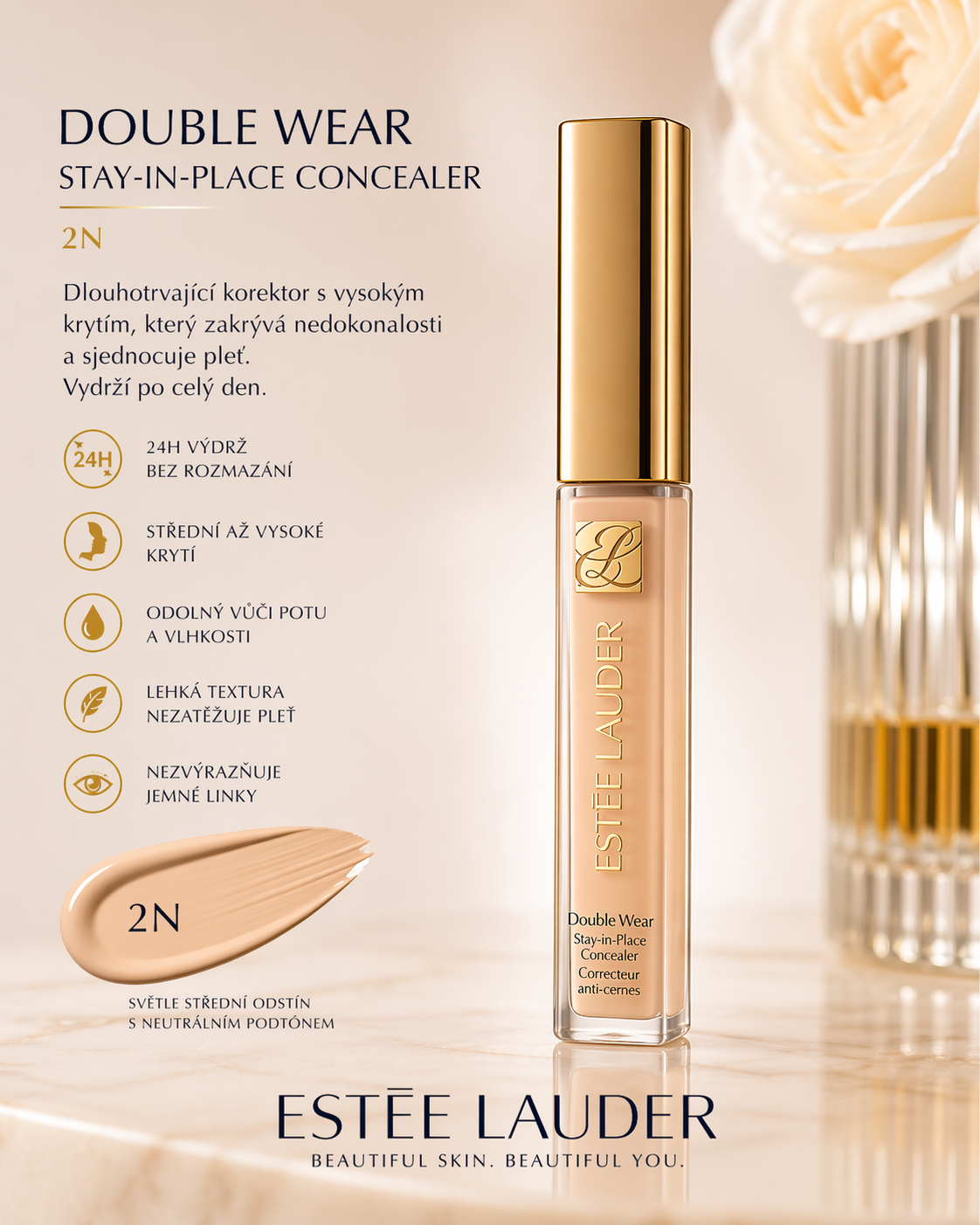Estée Lauder Double Wear Stay-in-Place Concealer – odstín 2N 12ml