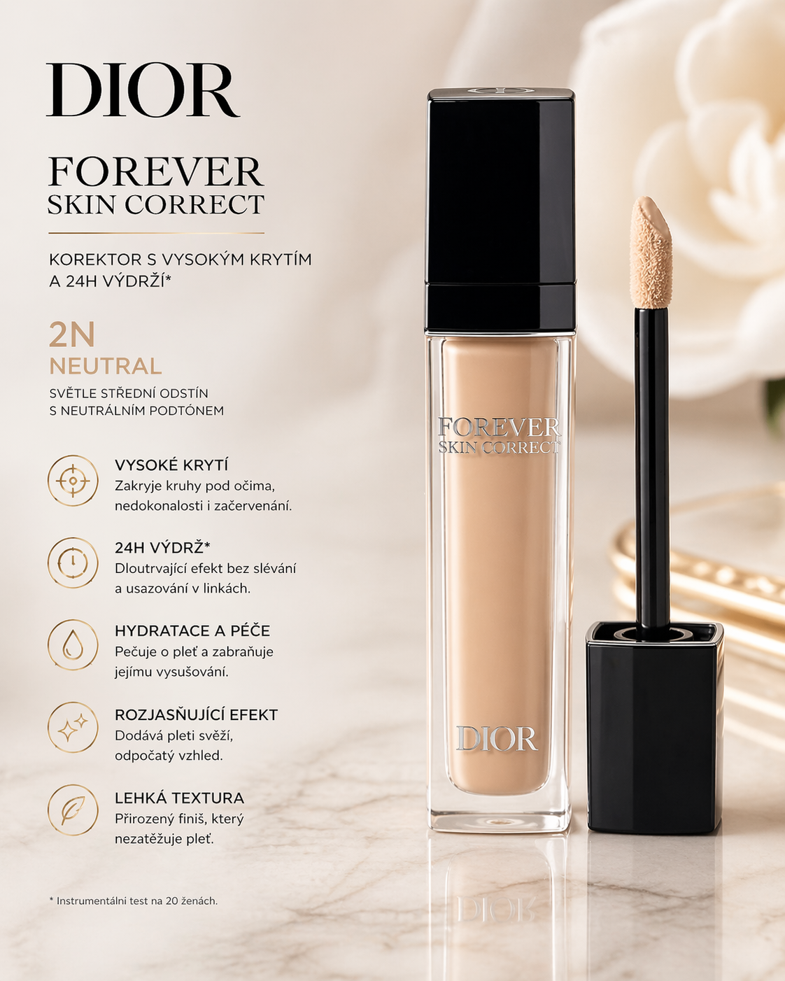 Dior Forever Skin Correct – korektor – odstín 2N Neutral 11ml