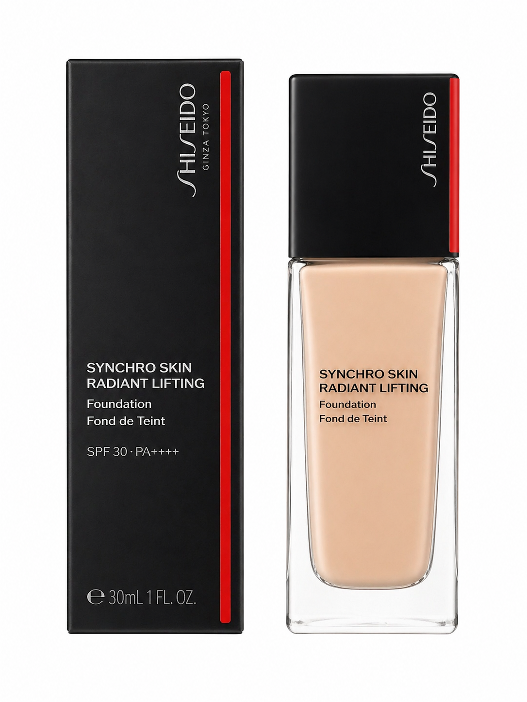 Shiseido Synchro Skin Radiant Lifting Foundation Luxusní make-up– odstín 140 Porcelain 30ml