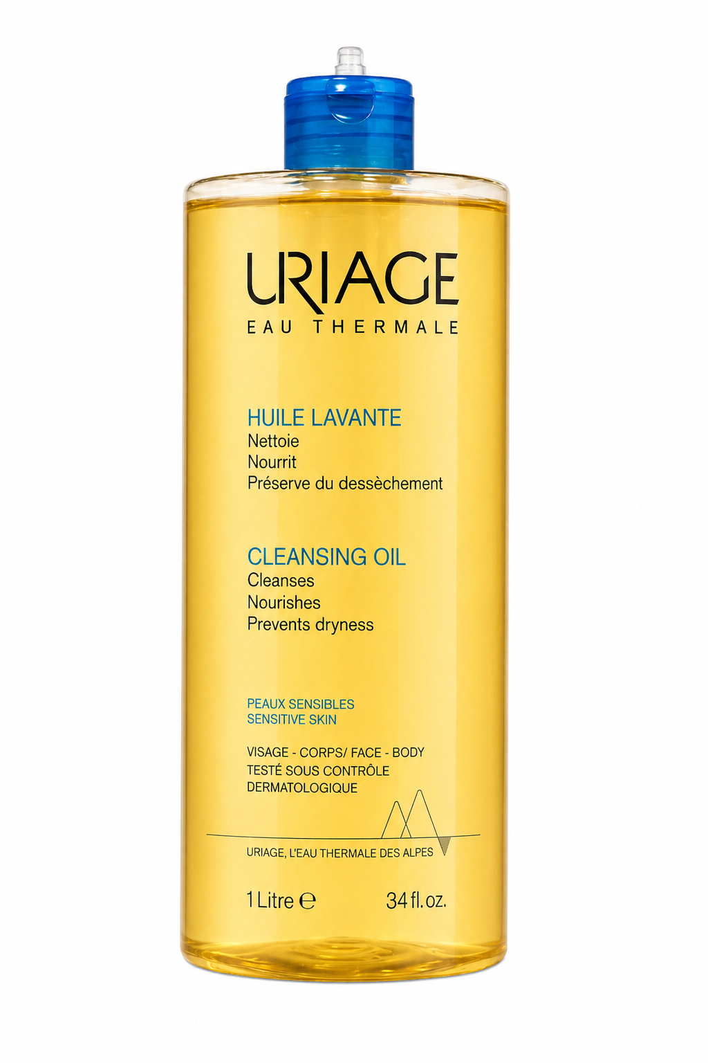Levně URIAGE Eau Thermale Huile Lavante – čisticí sprchový olej 1 l, aplikátor je poškozený