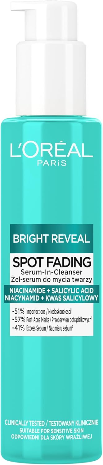 L'Oréal Bright Reveal Čisticí gel proti nedokonalostem 150 ml (poškozený aplikátor)