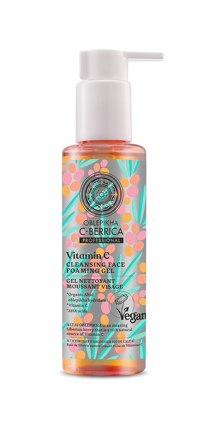 Natura Siberica C-Berrica čisticí pěnivý gel na obličej 145 ml-(poškozený aplikátor)