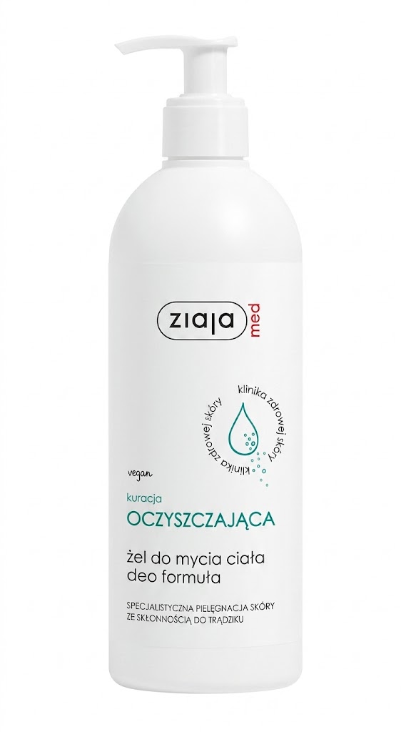 Ziaja Med Antibakteriální čisticí gel 400 ml (poškozený aplikátor)