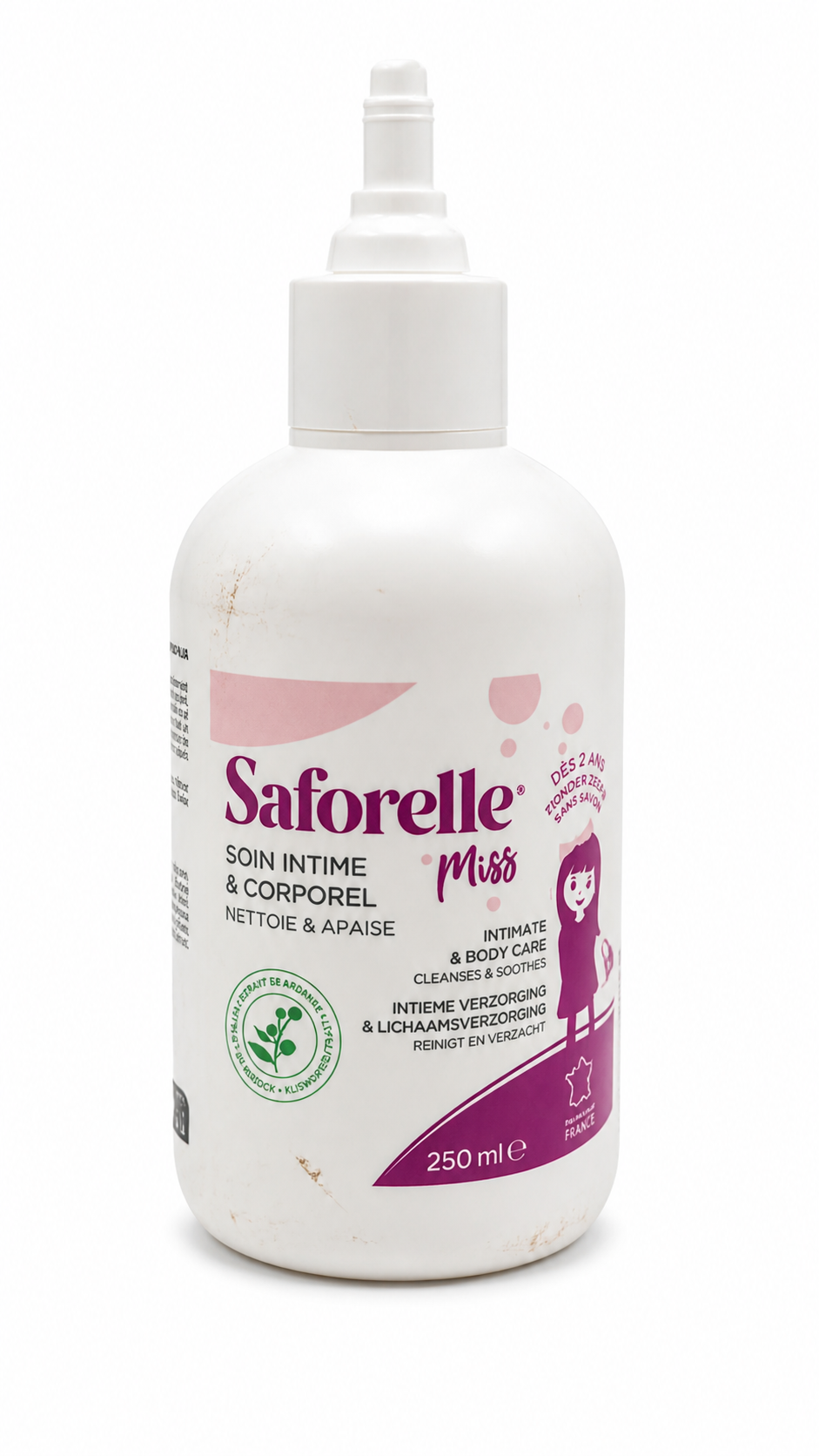 Levně Saforelle Miss – intimní a tělová mycí péče 250ml (poškozený aplikátor)