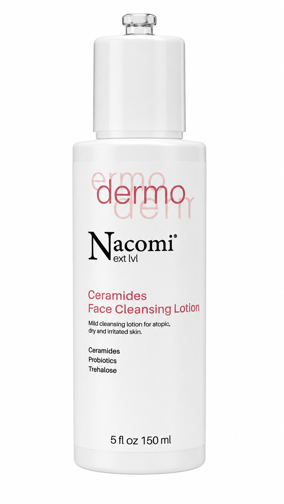 Levně Nacomi Next Level Ceramides – čisticí pleťové mléko 150ml (poškozený aplikátor)