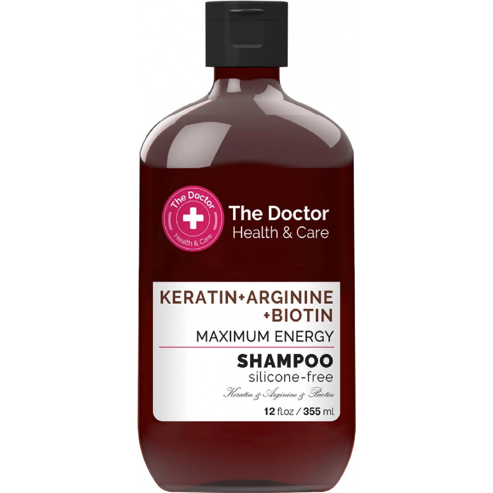 The Doctor Health & Care Keratin + Arginine + Biotin Maximum Energy Shampoo-(poškozený aplikátor)
