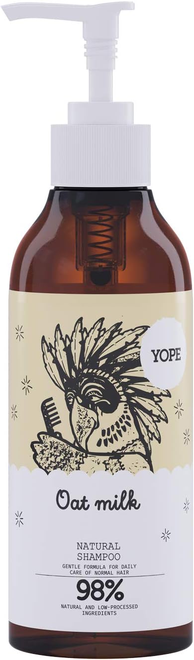 YOPE Přírodní šampon Ovesné mléko pro normální vlasy 300 ml-(poškozený aplikátor)