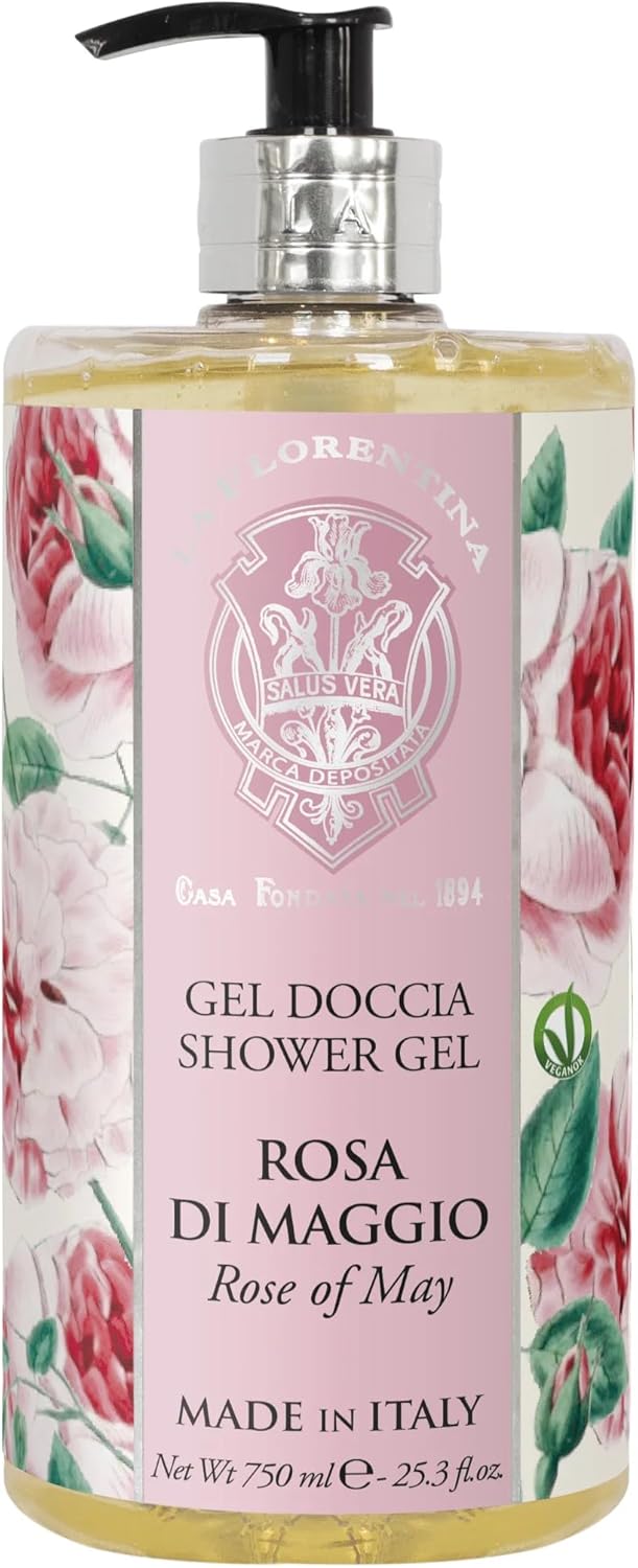 La Florentina Gel Doccia Shower Gel Rosa Di Maggio 750 ml-(poškozený aplikátor)