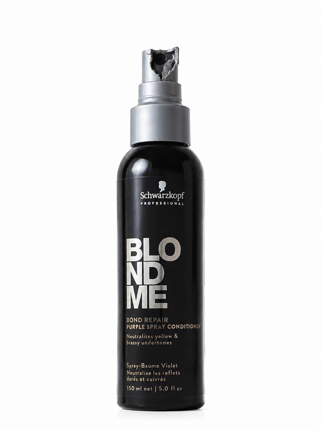 Levně Schwarzkopf BlondMe Bond Repair Purple Spray Conditioner 150 ml (poškozený aplikátor)