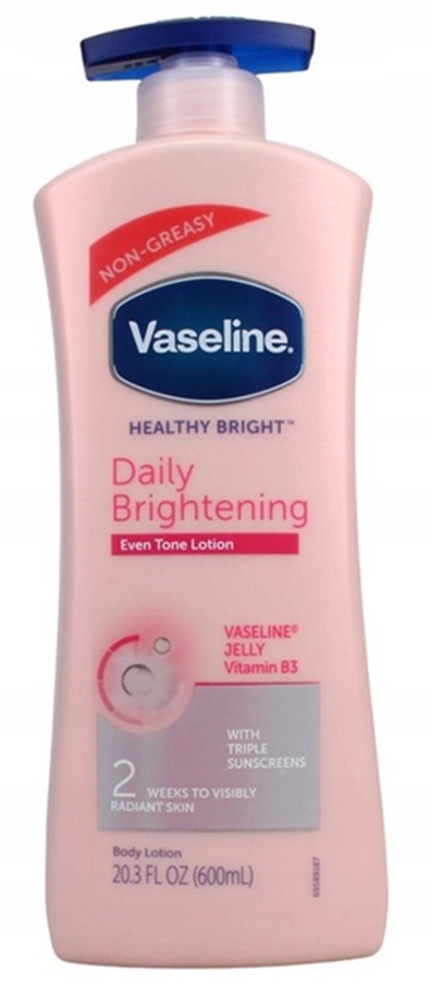 Vaseline N Daily Brightening tělové mléko , 600 ml (poškozený aplikátor)