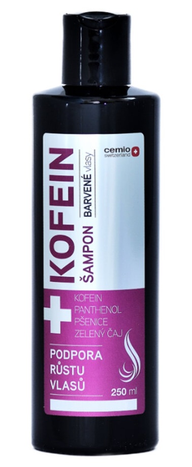 CEMIO kofeinový šampon na barvené vlasy a podporu růstu, 250 ml