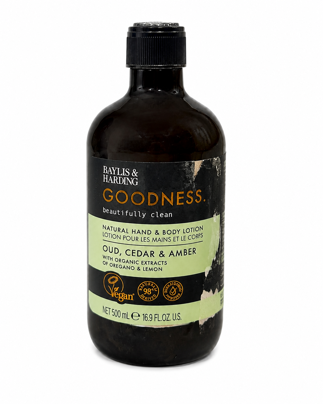 Baylis & Harding Goodness Oud, Cedar & Amber 500 ml (poškozený aplikátor)