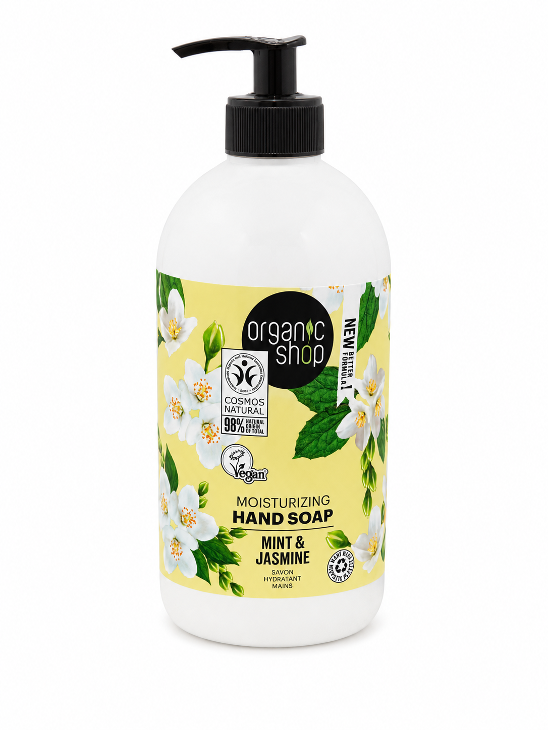 ORGANIC SHOP Hydratační mýdlo na ruce Mátový jasmín 500 ml