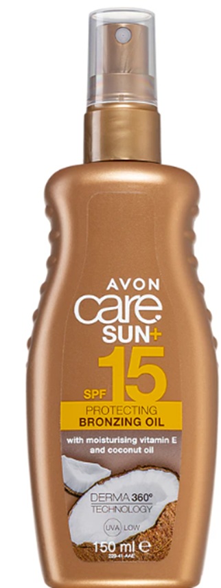AVON CARE SUN SPF 15 olej urychlující opalování, 150 ml