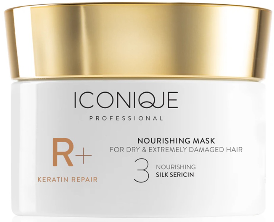 ICONIQUE Professional R+ Keratin Repair nourishing obnovující maska pro suché a poškozené vlasy, 100 ml