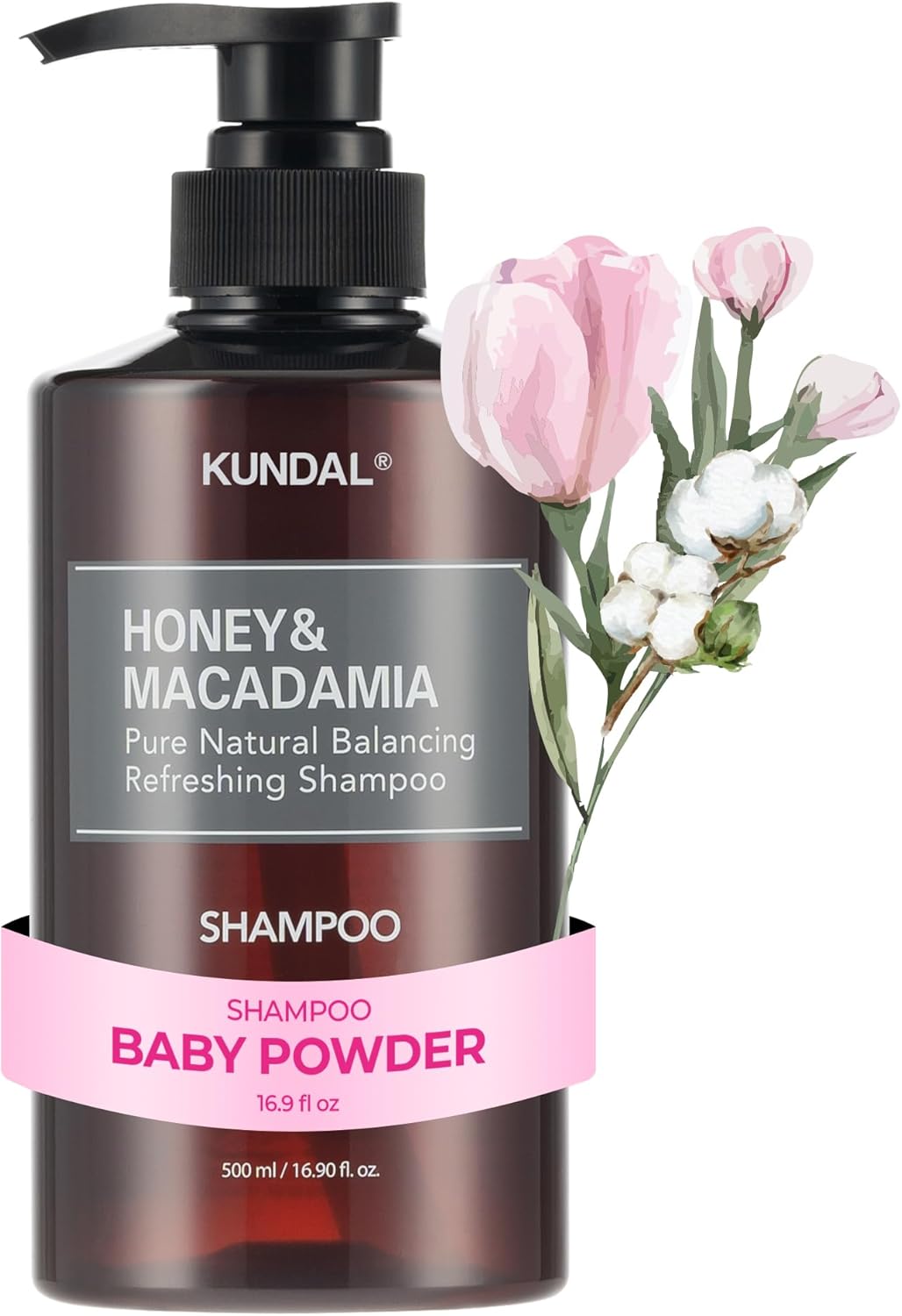 Kundal Med a makadamie, šampon, dětský pudr 500 ml-(poškozený aplikátor)