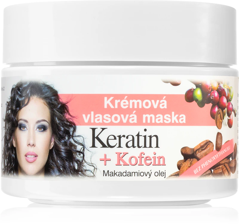 Bione Cosmetics Keratin + kofein krémová maska ​​na vlasy 260 ml