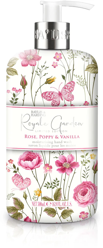 Baylis & Hardin Baylis & Harding Royale Garden Rose, Poppy & Vanilla Luxury Hand Wash – luxusní tekuté mýdlo na ruce, 500 ml (poškozený aplikátor)