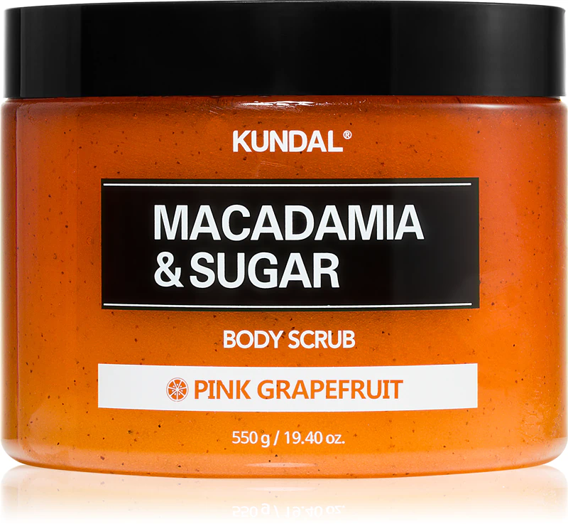 Kundal Macadamia Sugar Body Scrub Pink Grapefruit, 550g