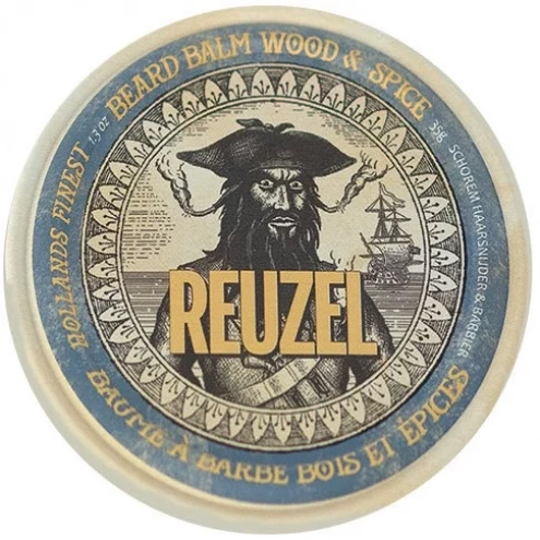 Reuzel Beard Balm Wood & Spice je výživný balzám na vousy s bambuckým máslem a arganovým olejem, 35g