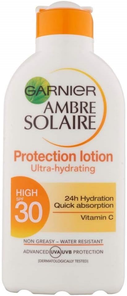 Garnier Ambre Solaire Hydra 24H Protect SPF30 UV opalovací krém 200 ml, EXP: 05/2026