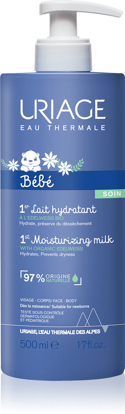 Uriage Bebe Lait Hydrant s termální vodou, 500 ml, poškozený aplikátor