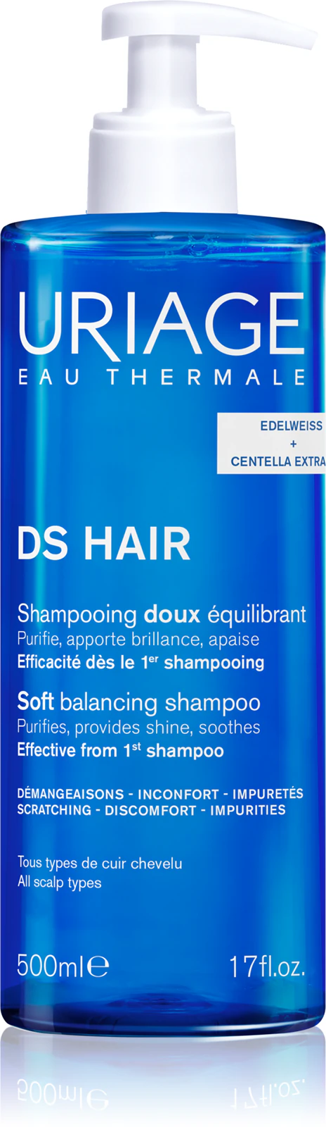 Uriage Uriage, DS Hair Soft Balancing Shampoo, 500 ml (poškozený dávkovač)