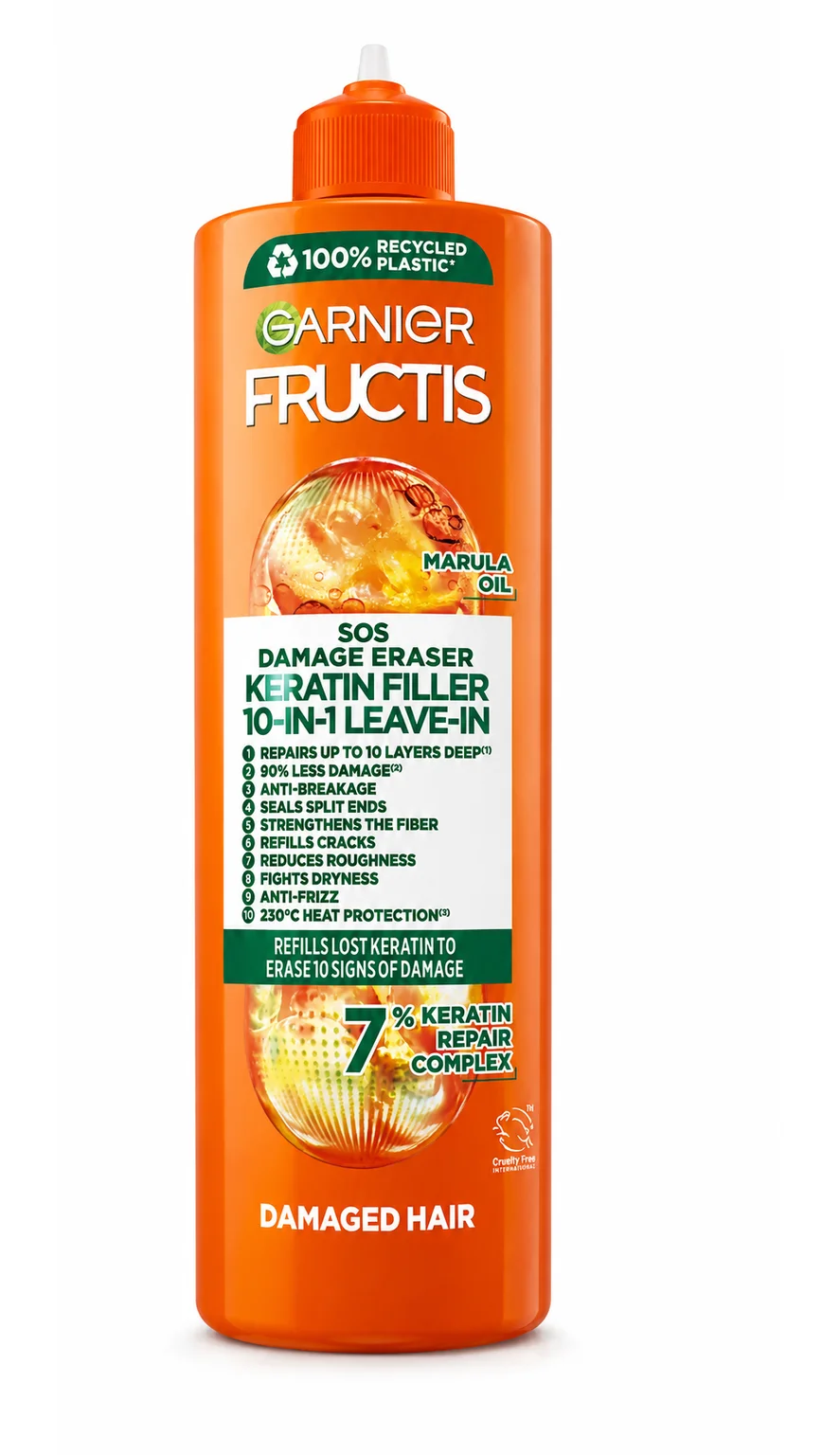 Garnier Fructis SOS Bezoplachová péče o poškozené vlasy 400 ml (poškozený aplikátor)