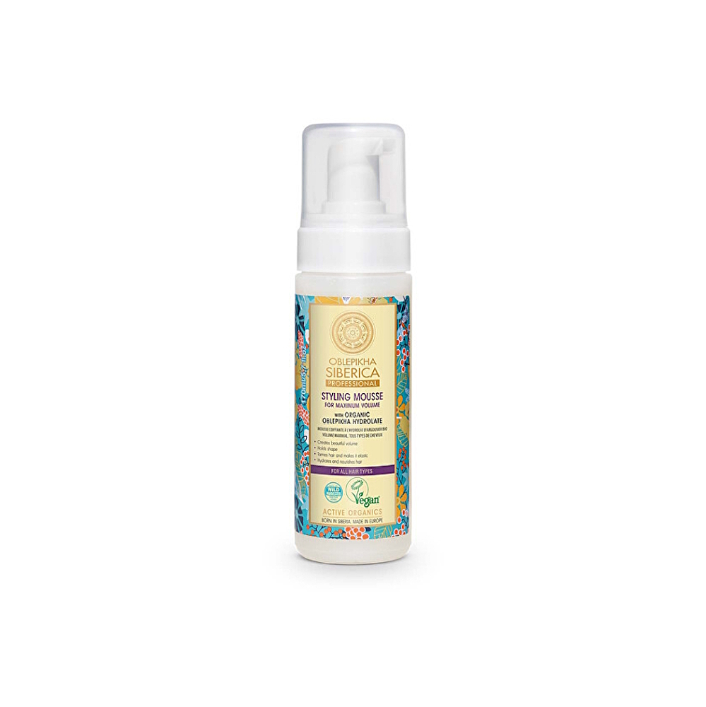 Oblepikha Siberica styling mousse for maximum volume, 170 ml