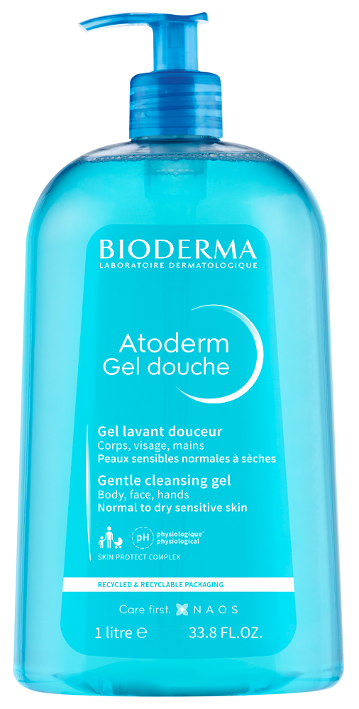 Bioderma Atoderm sprchový gél ultra jemný a bez mydla, 1000 ml (poškozený aplikátor)