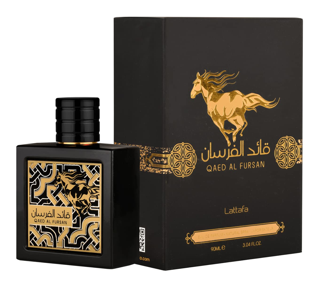 Lattafa Qaed Al Fursan EDP U parfémovaná voda unisex 90 ml Stav: rozbalený (bez fólie, ale plný)