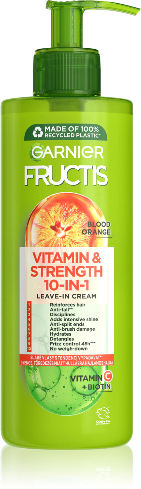 Garnier Fructis Vitamin & Strength Biotin Bezoplachová péče 400ml, ( poškozený aplikátor )