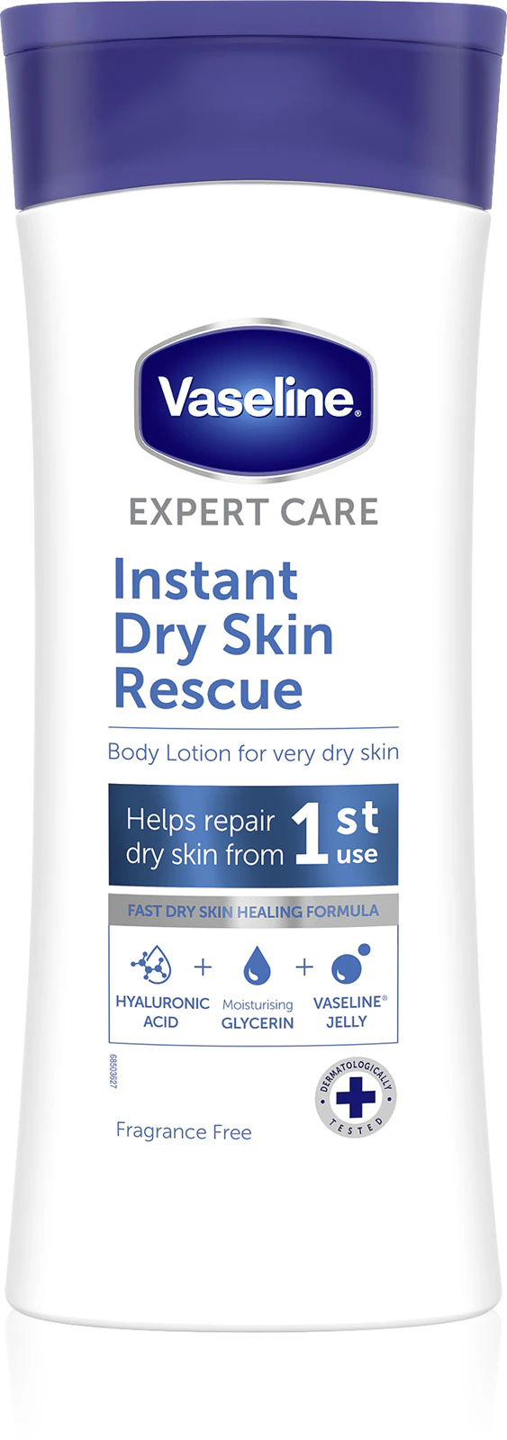 Vaseline Dry Skin Rescue tělové mléko pro suchou pokožku bez parfemace, 400ml