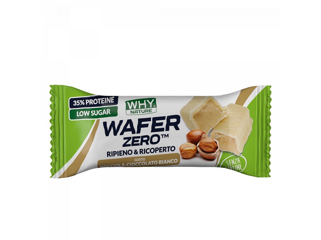Whynature Wafer Zero - čokoládová oplatka s proteinem Příchuť: Lískový oříšek s bílou čokoládou