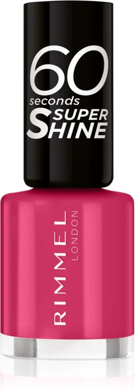 Rimmel Rimmel, 60 Seconds Super Shine, odstín 323 Funtime Fuchsia, 8 ml