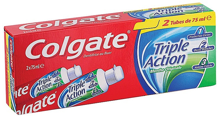 Colgate, Triple Action, zubní pasta, 2x75ml