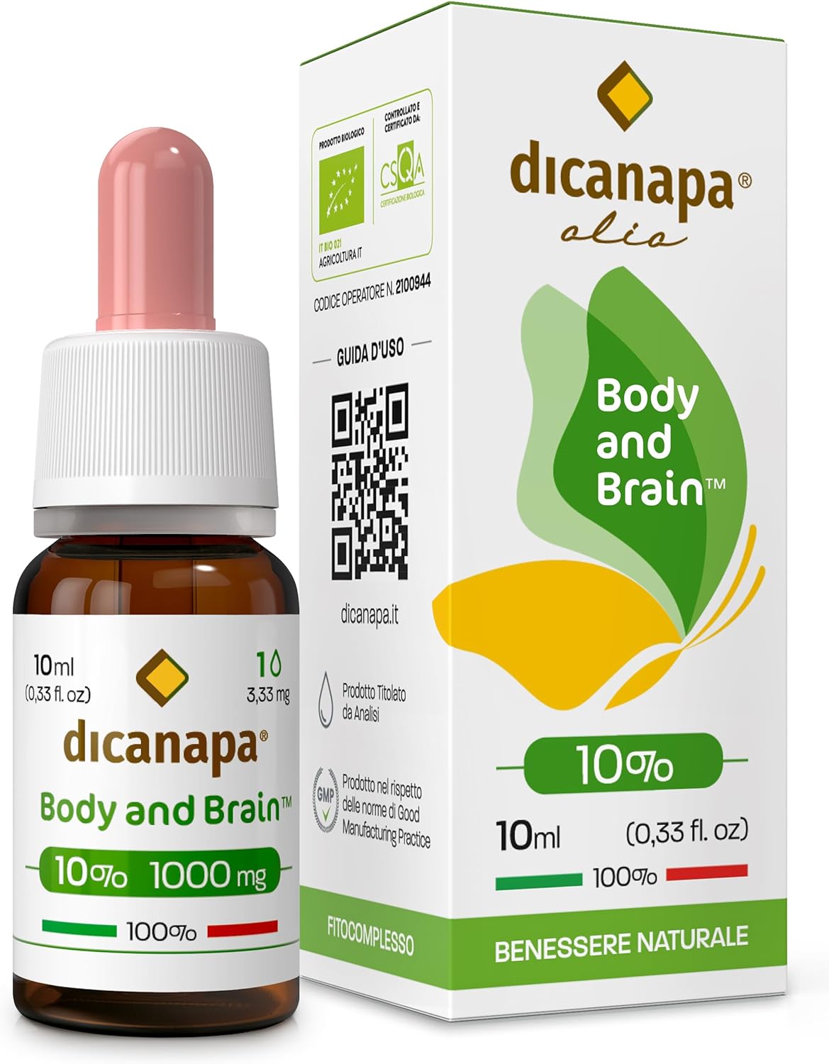Levně dicanapa dicanapa, Body and Brain, CBD 10%, 10 ml